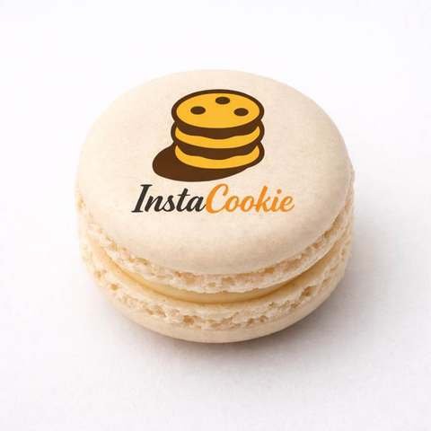 Branded logo macaron for corporate events
