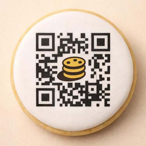 QR code logo cookie for trackable corporate campaigns
